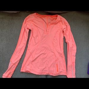 Lululemon long sleeve half zip pullover - pink - 8